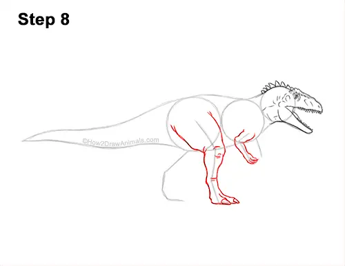 How to Draw a Giganotosaurus Dinosaur from Jurassic World Dominion 8