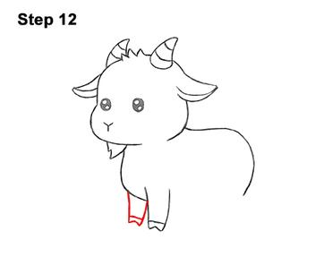 How to Draw a Goat (Cartoon) VIDEO & Step-by-Step Pictures
