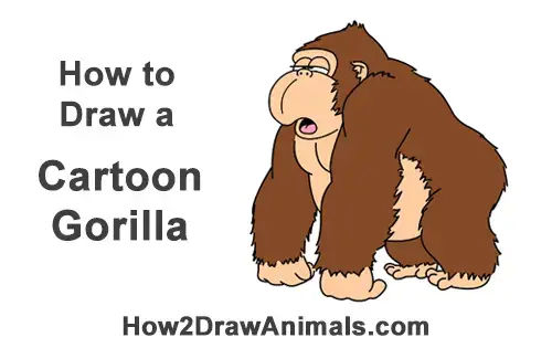 How to Draw a Gorilla (Cartoon)