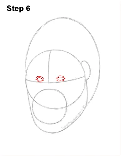 How to Draw a Gorilla Head Face Portrait 6