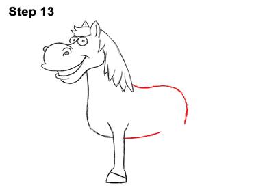 How to Draw a Horse (Cartoon)