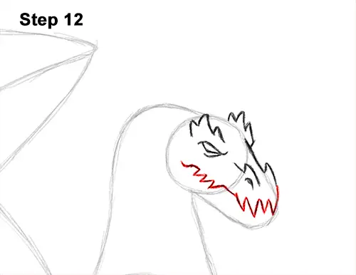 How to Draw a Cold Winter Ice Dragon 12