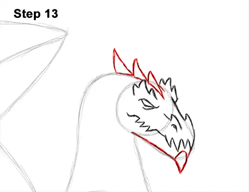 How to Draw a Cold Winter Ice Dragon 13
