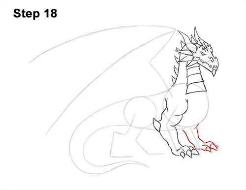 How to Draw a Cold Winter Ice Dragon 18