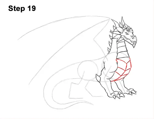 How to Draw a Cold Winter Ice Dragon 19