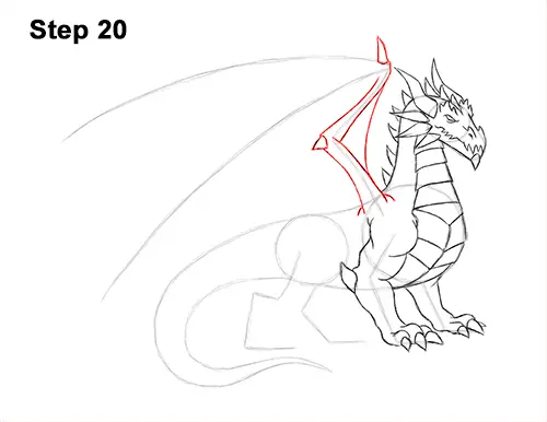 How to Draw a Cold Winter Ice Dragon 20