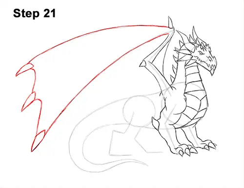 How to Draw a Cold Winter Ice Dragon 21