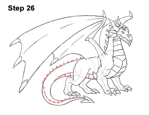 How to Draw a Cold Winter Ice Dragon 26
