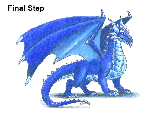 How to Draw a Cold Winter Blue Ice Dragon
