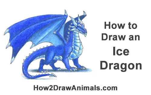 How to Draw a Cold Winter Blue Ice Dragon
