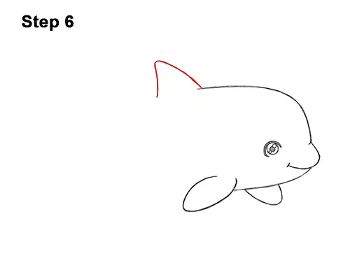 How to Draw a Cute Cartoon Killer Whale Orca Chibi Kawaii 6