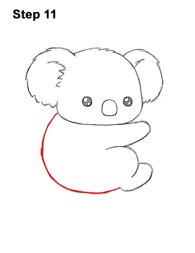 How to Draw Cute Cartoon Koala Bear 11