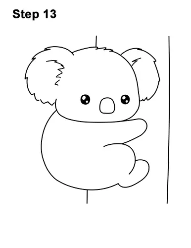 How to Draw Cute Cartoon Koala Bear 13