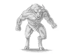 How to Draw Angry Minotaur