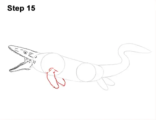 Draw Mosasaurus Dinosaur Jurassic 15