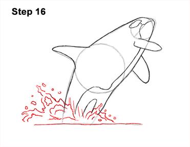 orca jumping drawing