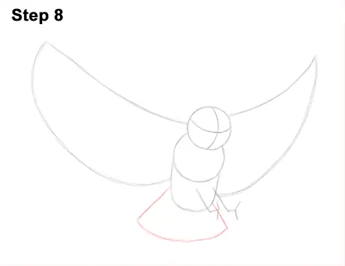 How to Draw a Great Horned Owl Flying Hunting Wings 8