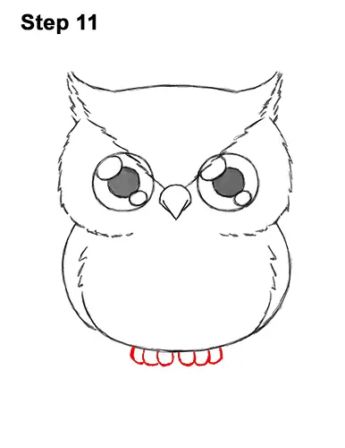 owl sketch cartoon