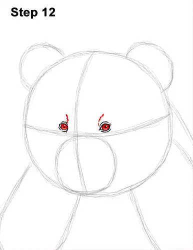 How to Draw Cute Giant Panda Bear Sitting 12