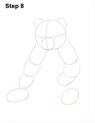 How to Draw Cute Giant Panda Bear Sitting 8