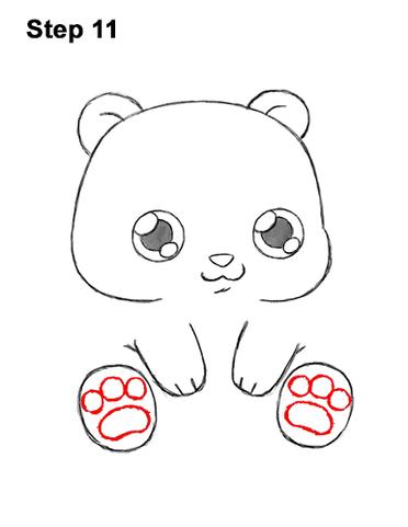 How to Draw a Panda Bear (Cartoon) VIDEO & Step-by-Step Pictures