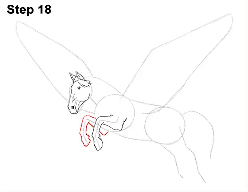 Draw Pegasus Horse Wings 18