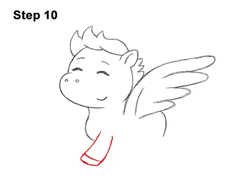 How to Draw Cute Cartoon Pegasus Wings Chibi Kawaii 10