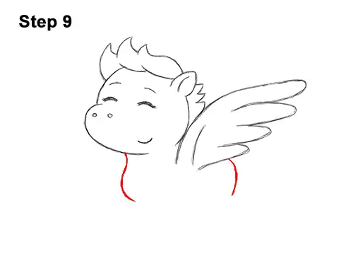 How to Draw Cute Cartoon Pegasus Wings Chibi Kawaii 9