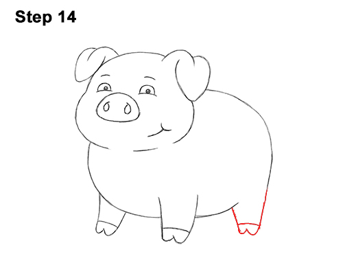 How to Draw a Pig (Cartoon) VIDEO & Step-by-Step Pictures