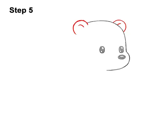 How to Draw Cute Cartoon Polar Bear 5