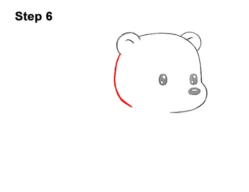 How to Draw Cute Cartoon Polar Bear 6