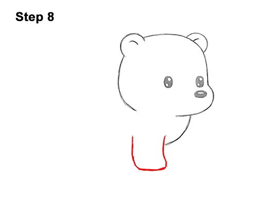 How to Draw Cute Cartoon Polar Bear 8