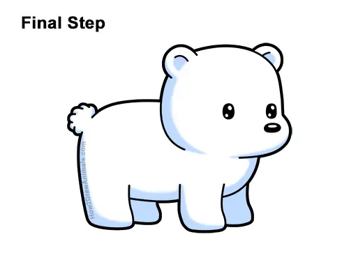 How to Draw Cute Cartoon Polar Bear