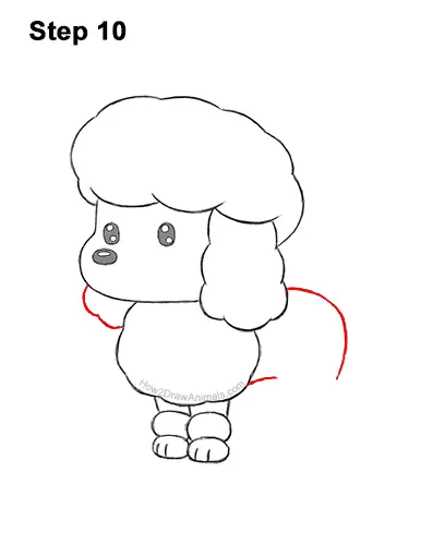 How to Draw a Cute Cartoon Poodle Puppy Dog Chibi Kawaii 10