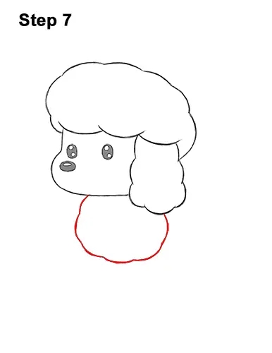 How to Draw a Cute Cartoon Poodle Puppy Dog Chibi Kawaii 7
