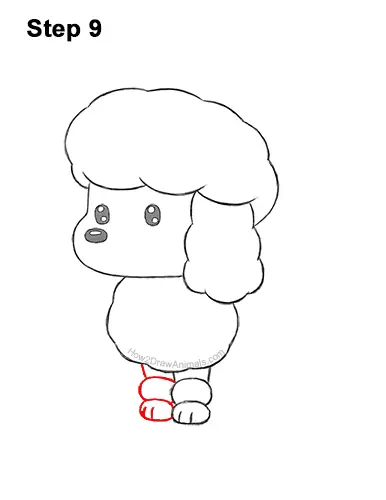How to Draw a Cute Cartoon Poodle Puppy Dog Chibi Kawaii 9