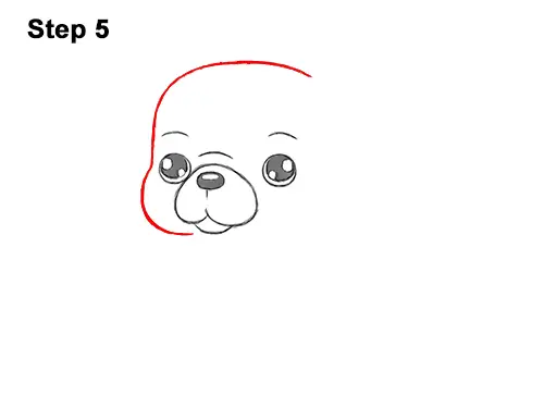 How to Draw Cute Cartoon Pug Puppy Dog Chibi Kawaii 5