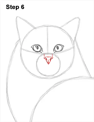 How to Draw a Ragdoll Cat Sitting 6