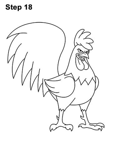 How to Draw a Rooster (Cartoon) How to Draw a Rooster (Cartoon)