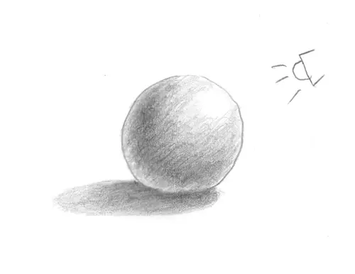 How to Shade Easy Simple Beginner Basic Art Fundamental Pencil Circle Sphere 5