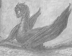 Smaug the Dragon from the Hobbit Special Drawing