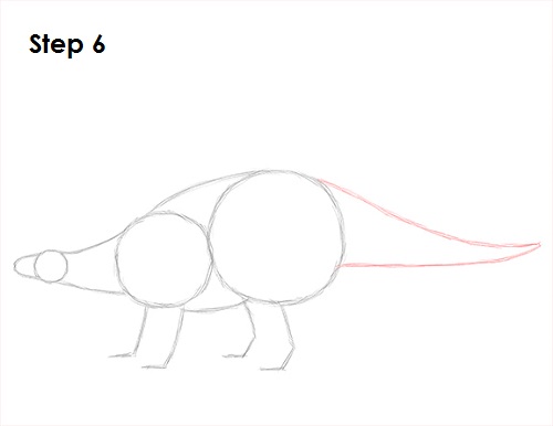 Draw Stegosaurus 6