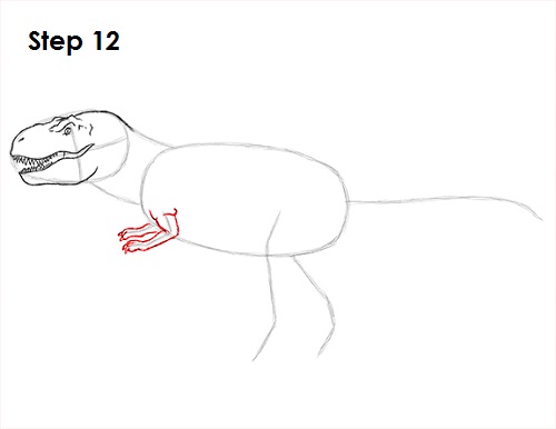 Draw Tyrannosaurus Rex 12