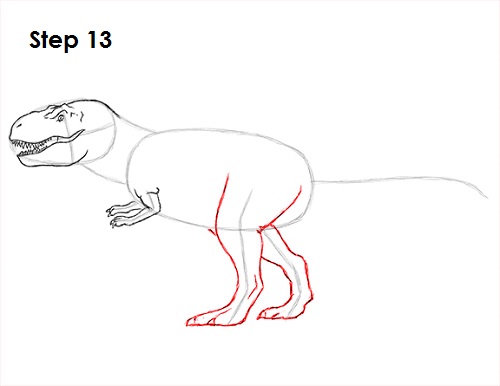 Draw Tyrannosaurus Rex 13