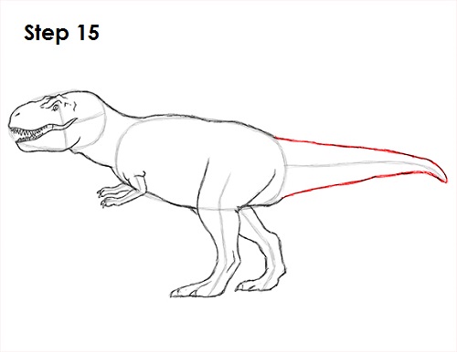 Draw Tyrannosaurus Rex 15