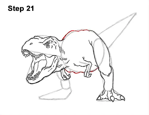 How to Draw a T. Rex Roaring VIDEO & Step-by-Step Pictures