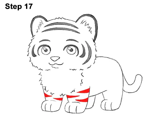 Draw Cartoon Mini Little Tiger Cub 17