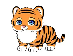 How to draw a Cute Cartoon Chibi Kawaii Tiger