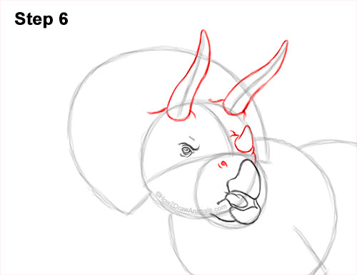 How to Draw a Triceratops 6