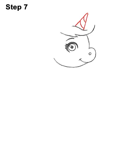 How to Draw a Cute Little Mini Chibi Cartoon Unicorn Horse Pony 7